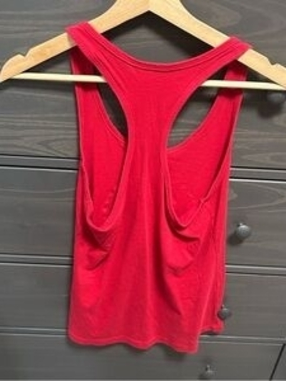 fresh Red Racerback Tank with White Logo - Picture 3 of 3